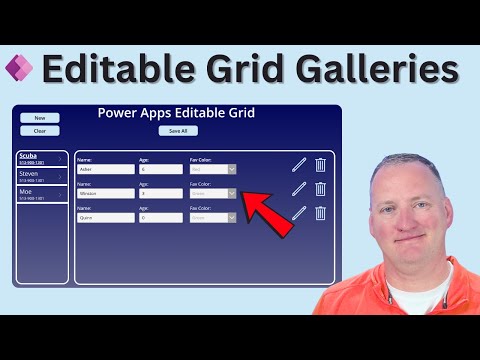 Power Apps Editable Grid Gallery #canvasapps #powerapps