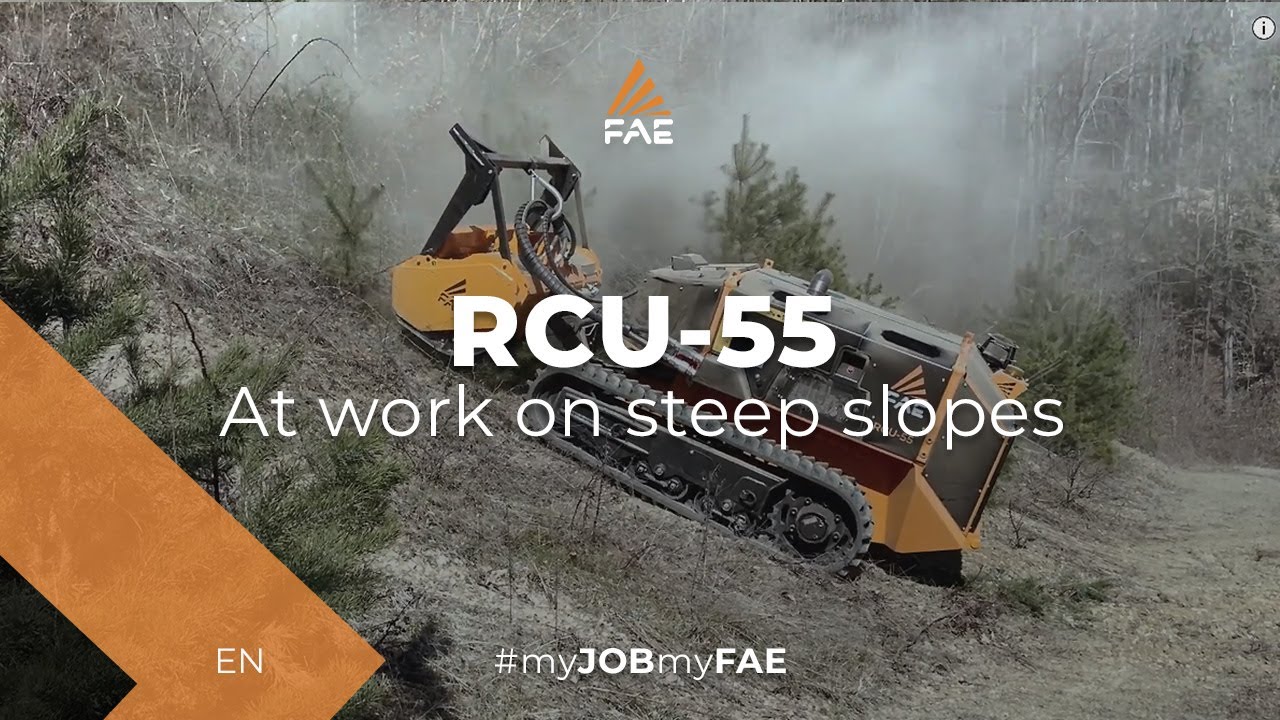 Video - FAE RCU-55 - The remote controlled tracked carrier for forestry, agricultural and municipal work