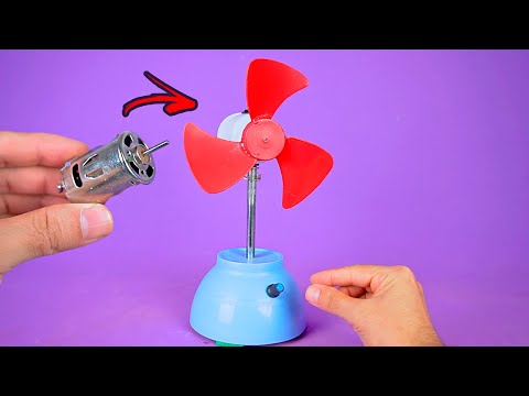 Make an Amazing Mini Oscillating fan with recyclable materials