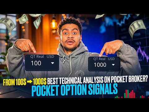 BINARY OPTIONS STRATEGY FROM 100$ → 1000$ TECHNICAL ANALYSIS ON POCKET OPTION STRATEGY!