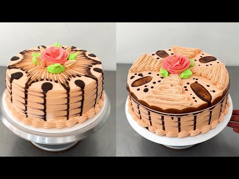 como decorar tortas sencillo y facil con rosas
