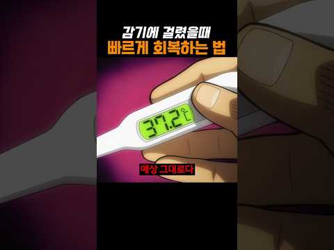 감기를 빠르게 회복하는 방법