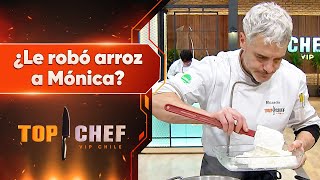 ¿HIZO TRAMPA?😲 Ricardo Fernández le sacó arroz a Mónica Godoy  - Top Chef VIP 3