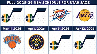 Utah Jazz | Full 2025-26 NBA Schedule