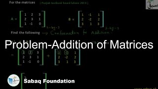 Problem-Addition of Matrices