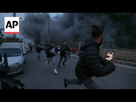 YouTube video thumbnail: Israel Jets Strike a Village in Southern Lebanon