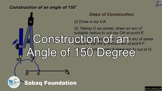Construction of an Angle of 150 Degree