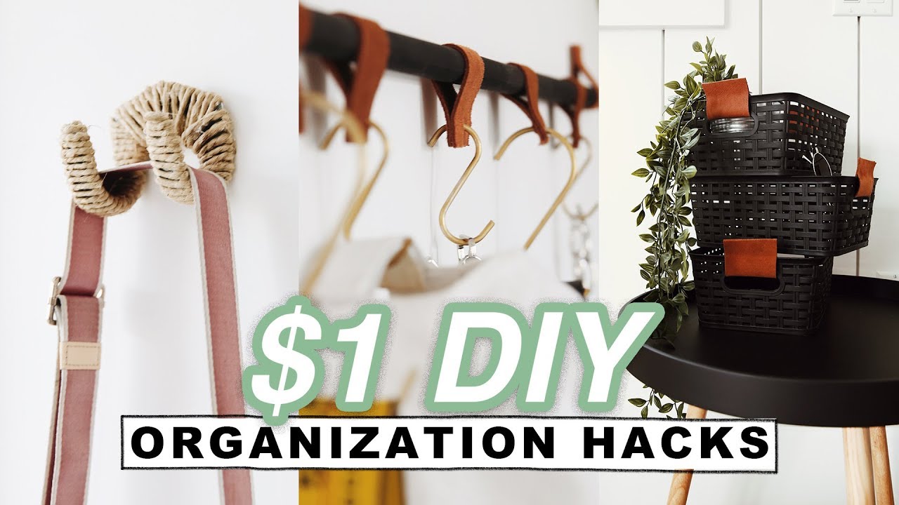 $1 diy organization hacks + room decor (dollar store) Lone Fox