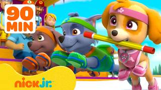 PAW Patrol Races to the Finish Line! 🏆🏁 ft. Rocky, Skye, and More! | 90 Minutes | Nick Jr.
