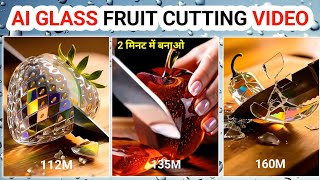 AI Glass Cutting ASMR Fruit Video Kaise Banaye | Text To Video | Image To Video - Full Tutorial