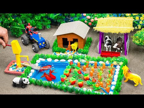 Satisfying with Build Cow Farm Diorama | Caring for Cows Stick | Cattle Farmyard