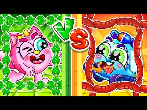 Yummy Fruit Challenge - Stuck in Yummy Prison + More Nursery Rhymes by Baby Cars & Friends