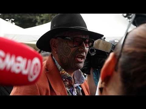 YouTube video thumbnail: Te Pāti Māori co-Leader Rawiri Waititi Speaks to Media Following the Government Pōwhiri at Waitangi