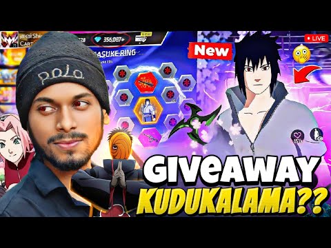 SASUKE BUNDLE GIVEAWAY PANALAMA| FF LIVE GIVEAWAY ?? 🔥 DAY (2) #freefiretamil #naanshinchan