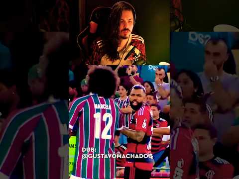 GABIGOL e MARCELO no meio do jogo 🤣 #dub #dublagem #gabigol #flamengo #copadobrasil #fluminense