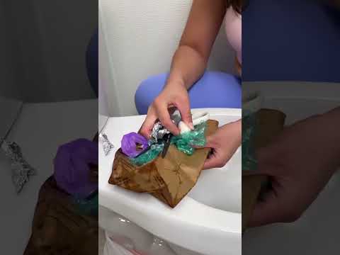 Wife finds a hidden stash inside a public toilet!