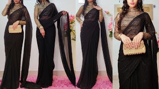 Ready to wear saree designing✨ designer top cutting & stitching/hand embroidery/Viral blouse