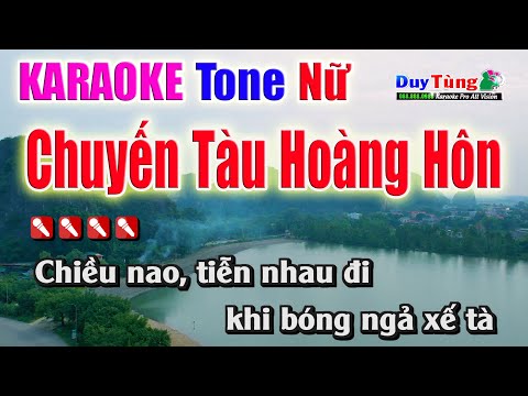 Karaoke || Chuyến Tàu Hoàng Hôn – Tone Nữ || Nhạc Sống Duy Tùng