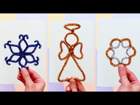 Easy Pipe Cleaner Crafts for Christmas  | DIY Christmas Decorations | Best Pipe Cleaners Craft Ideas