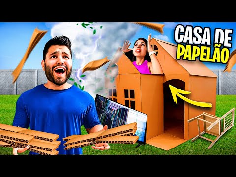 CONSTRUI A MAIOR CASA DE PAPELÃO *deu certo ?