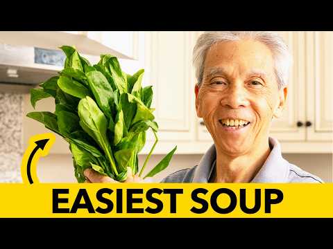 😊  Dad's NOURISHING Spinach Tofu Soup! (菠菜豆腐湯)