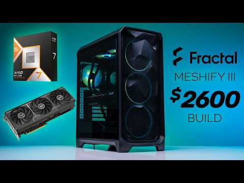 We built a $2600 PC inside of the Fractal Meshify 3 (9800x3D / RTX 5070Ti)