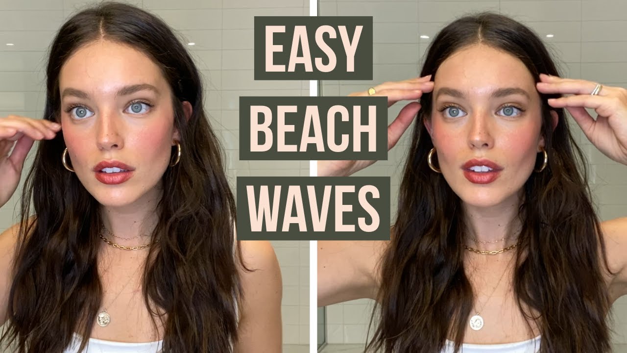 Cool Girl- Beach Waves Hair Tutorial With A Flat Iron - Natural Waves - Emily DiDonato