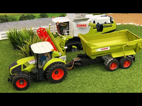 Amazing RC Combine Harvester and RC Tractor With Trailer!
