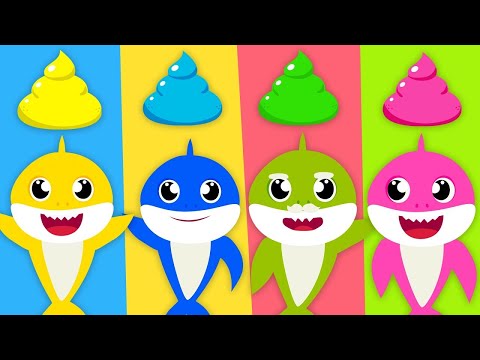 Colorful Poo Poo with Shark Family | Baby Shark Adventures for Kids by Bubbles | bebefinn nursery,,