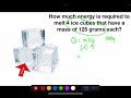Thermal Energy and Phase Changes