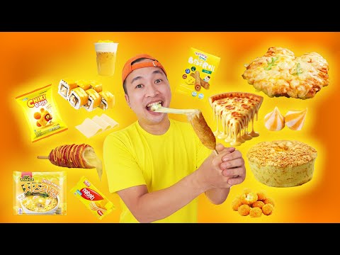 MAKAN SERBA KEJU | ASMR Cheese Mukbang | One Color Food | Cheese Dessert | #sponsored