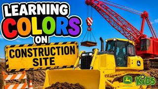 Spot the Colors with Construction Vehicles! | John Deere Kids