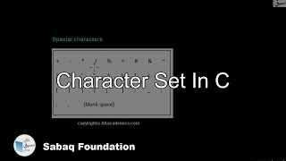 Character set in C