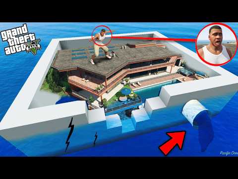 I Saved Franklin's House From Biggest Tsunami Ever In GTA 5!