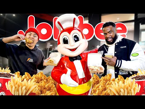 My Black Friend Tries Jollibee For THE FIRST TIME!