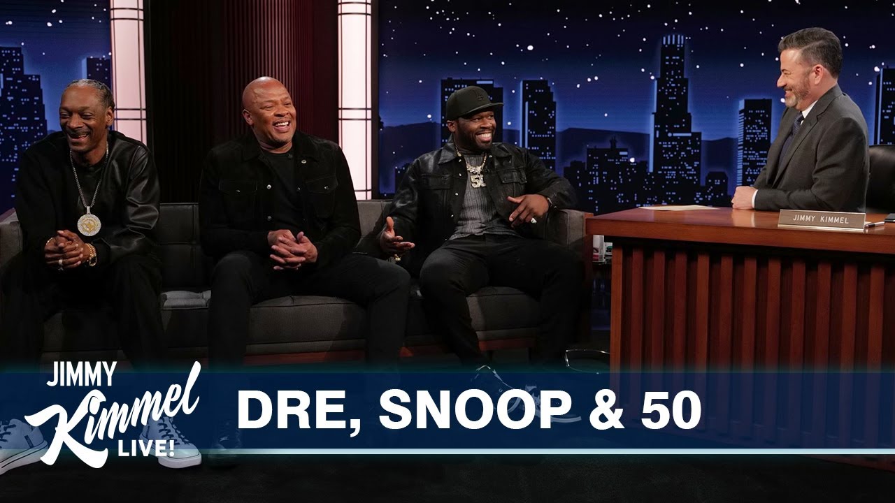 Jimmy Kimmel Interviews Dr. Dre, Snoop Dogg & Curtis 50 Cent Jackson