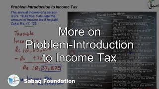 More on Problem-Introduction to Income Tax