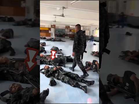 Officer checked soldiers while sleeping #shortsvideo