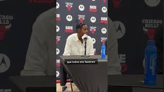 Caleb Wilson na apresentação do Chicago Bulls