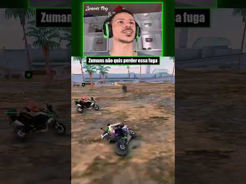 INCRIVEL COMO O ZUMANS FICOU NA COLA NA FUGA NO GTA #gta5 #fivem #gtasanandreas #zumansplay