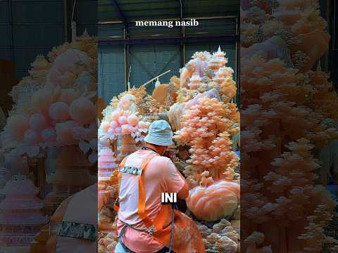 dekorasi serumit ini terbuat dari batu keras yang di pahat oleh master #shortvideo