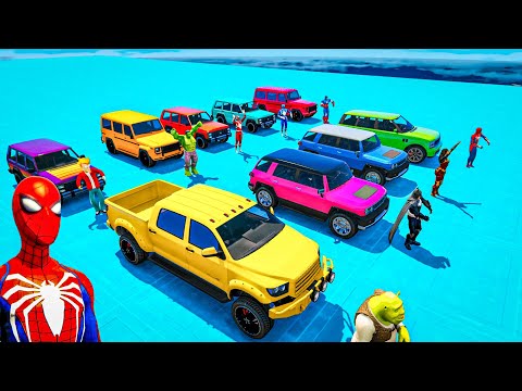 GTA V SPIDERMAN 2, THE AMAZING POPPY PLAYTIME 3 Join in Epic New Stunt Racing Game