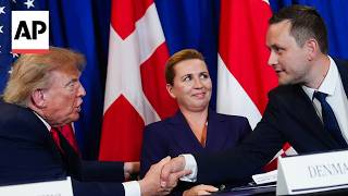 YouTube video thumbnail: Leaders Speak After US, Denmark and Greenland Sign Security Agreement