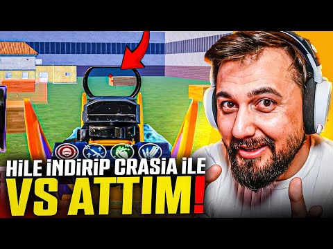 ÇILDIRTTIM😯 HİLE İNDİRİP CRASIA İLE VS ATTIM! | PUBG MOBILE