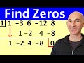 Finding Zeros of Polynomials with Synthetic Division