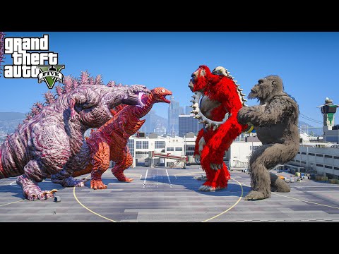 Shin Godzilla x Shin Godzilla TF vs Kong, ScarKing - The Final Rematch - ( GTAV - Mods )