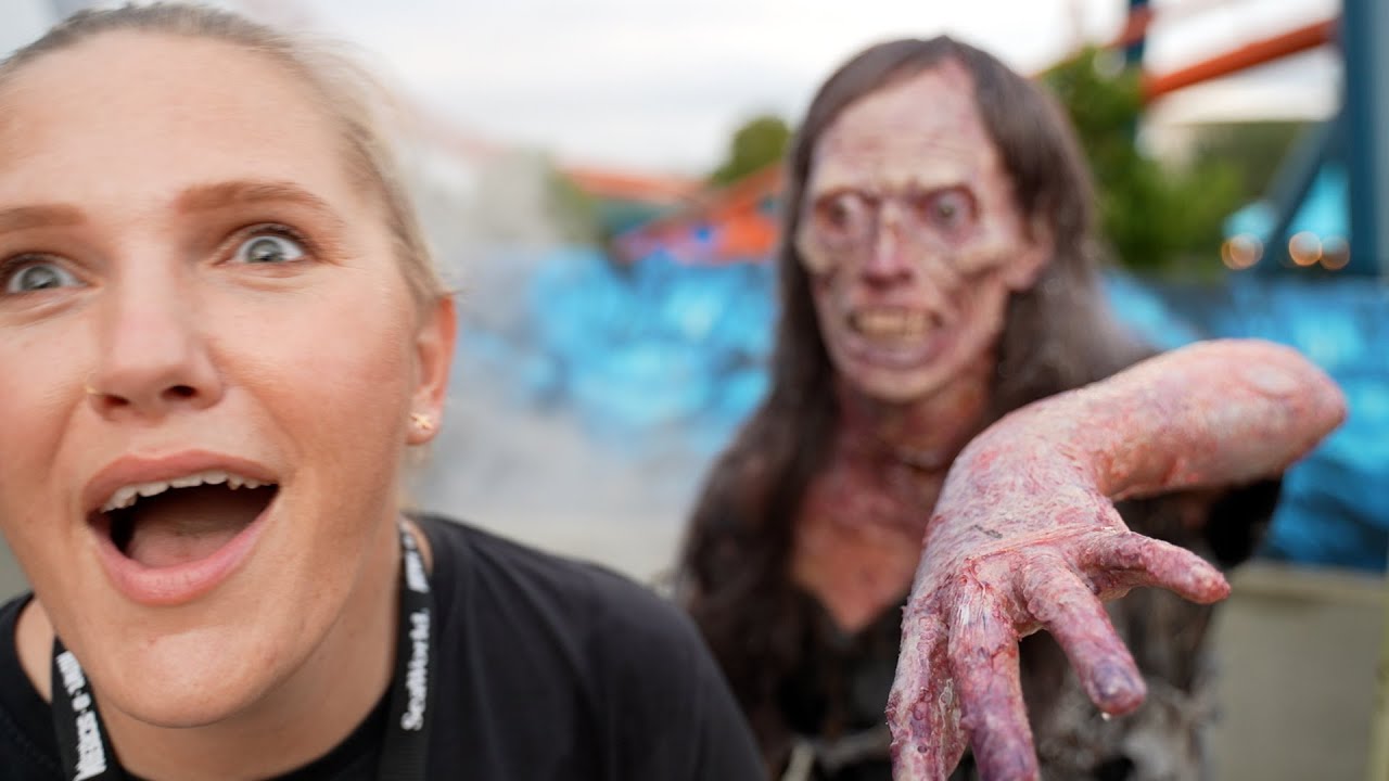 We Went To Howl-O-Scream At Seaworld Orlando! All 4 Haunted Houses + Scream Cam & Scare Zones! The Tim Tracker