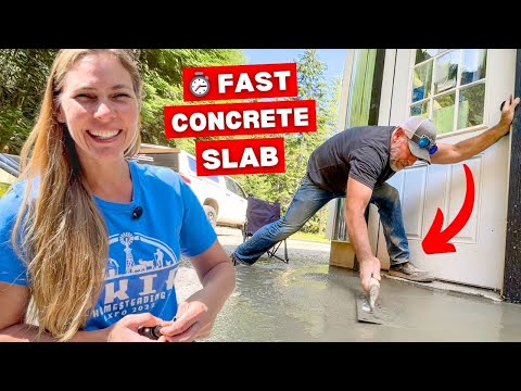 DIY Dirt to Concrete Pad TRANSFORMATION