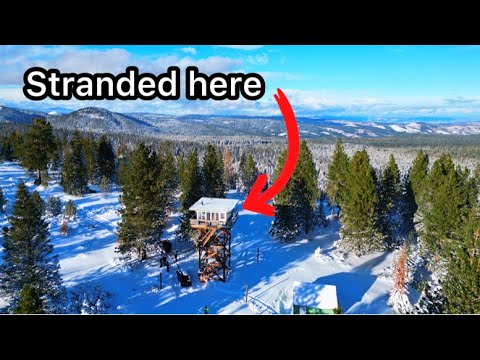 Stranded in a Lookout Tower by a Surprise Snowstorm.  Mountain top rescue