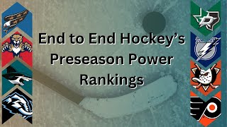 End to End Hockey preseason PR: which teams are entering the year top 10, TB? SEA? UTA?